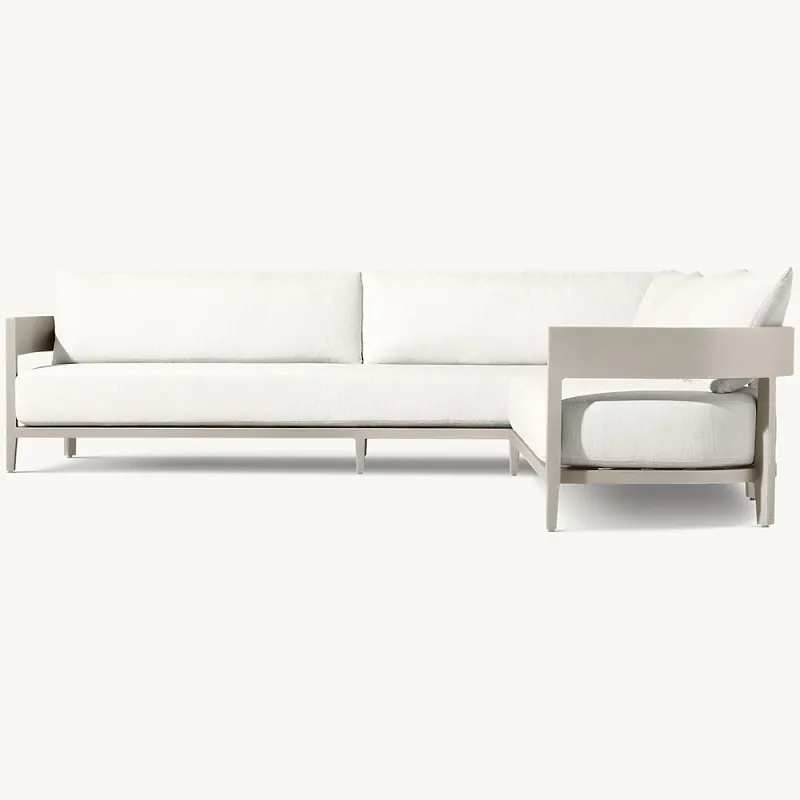 Уличный угловой диван из алюминия