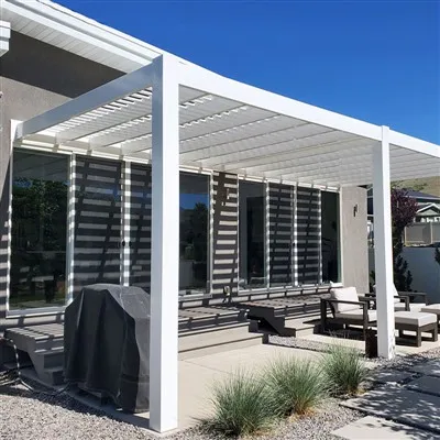 Алюминиевая беседка для патио шириной 16 футов и глубиной 12 футов