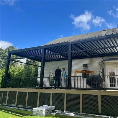 Пристроенная алюминиевая беседка