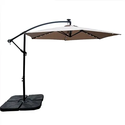 Бежевый консольный зонтик от солнца