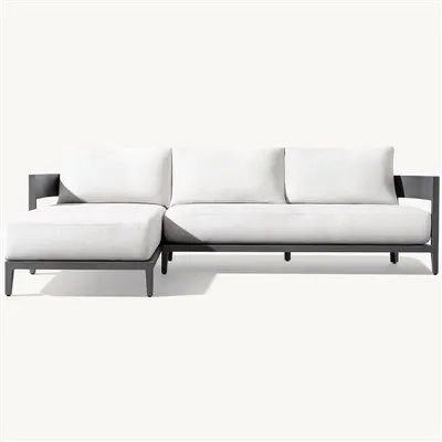 Металлический уличный секционный диван